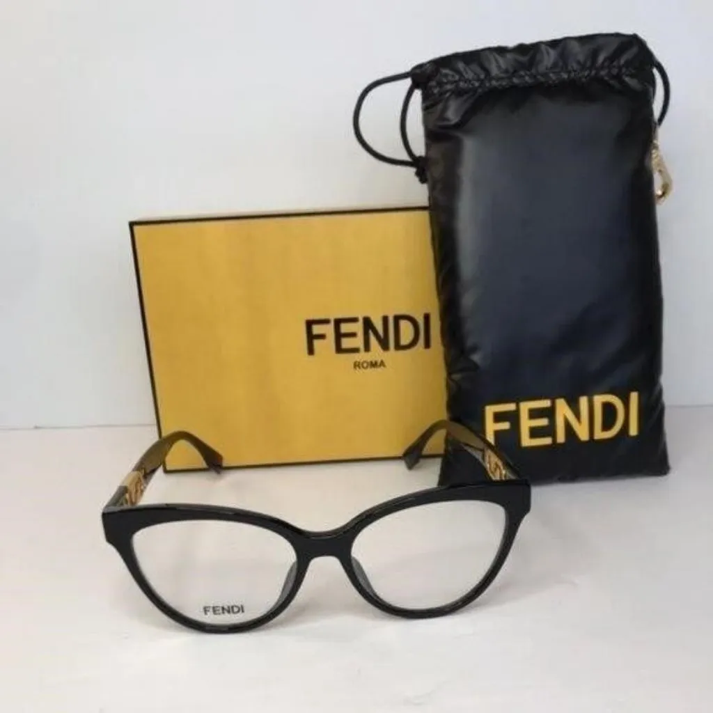 FENDI Demo Cat Eye Ladies Eyeglasses Item FE50026I 001 - Image 7