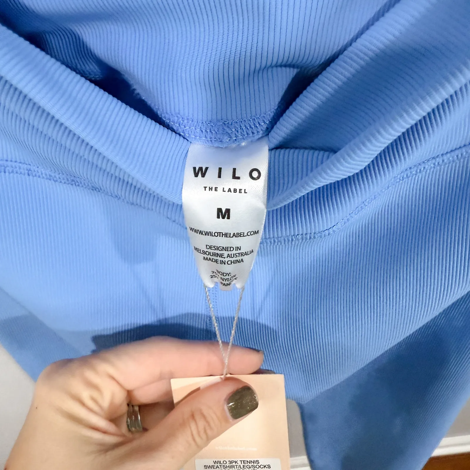 Wilo The Label Leggings Cobalt Blue Size M NWT Activewear Yoga Size M - Image 4