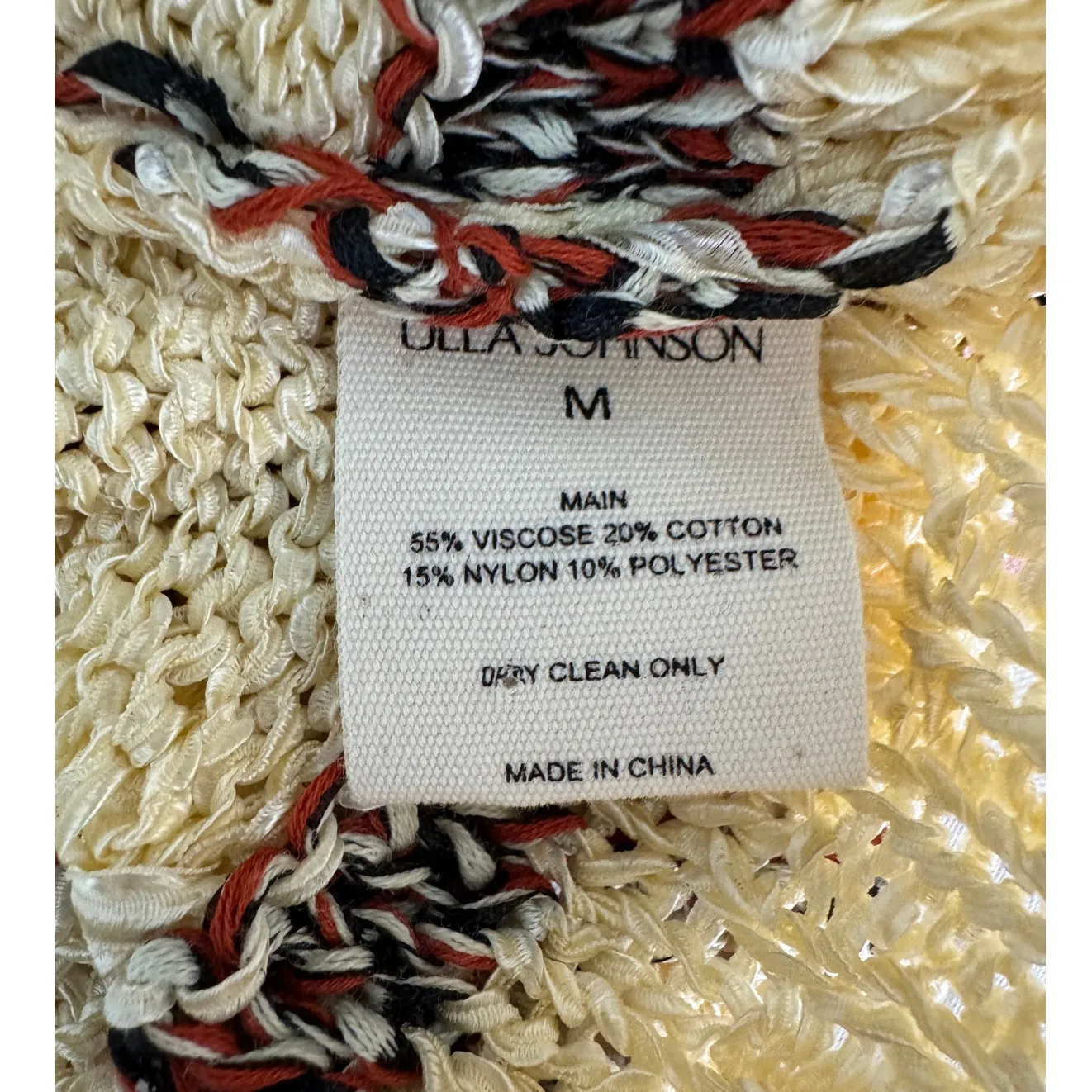 Ulla Johnson Alba Top Sweater Sedona puff sleeve boho tan rust red size medium M - Image 11