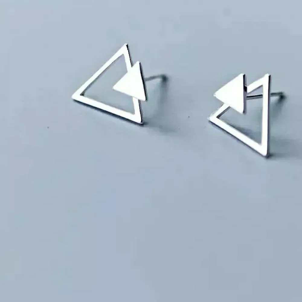 Chevron Stud‎ Earrings | 925 Sterling Silver - Image 4