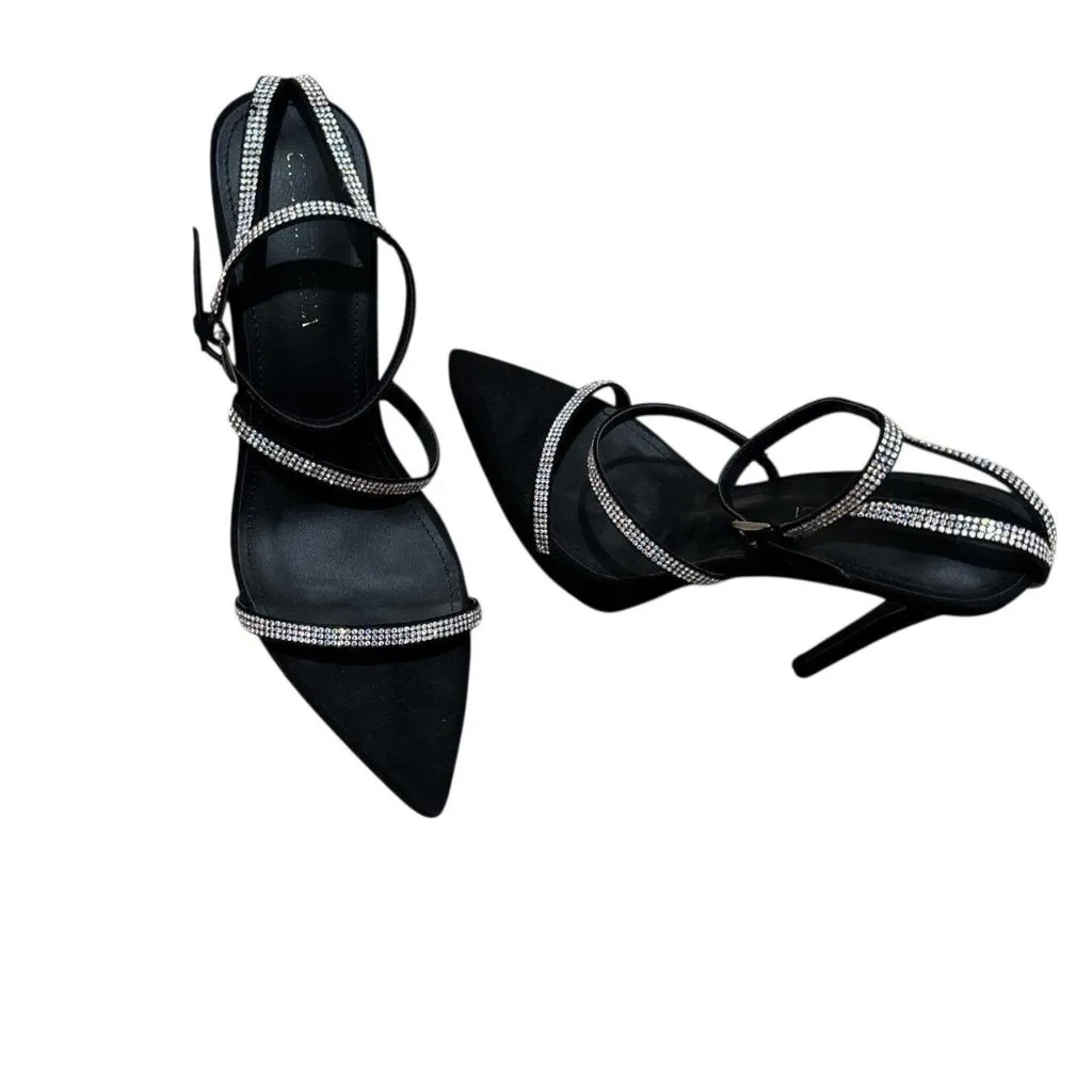 Shoe Republica Black and silver high heel shoes - Image 2