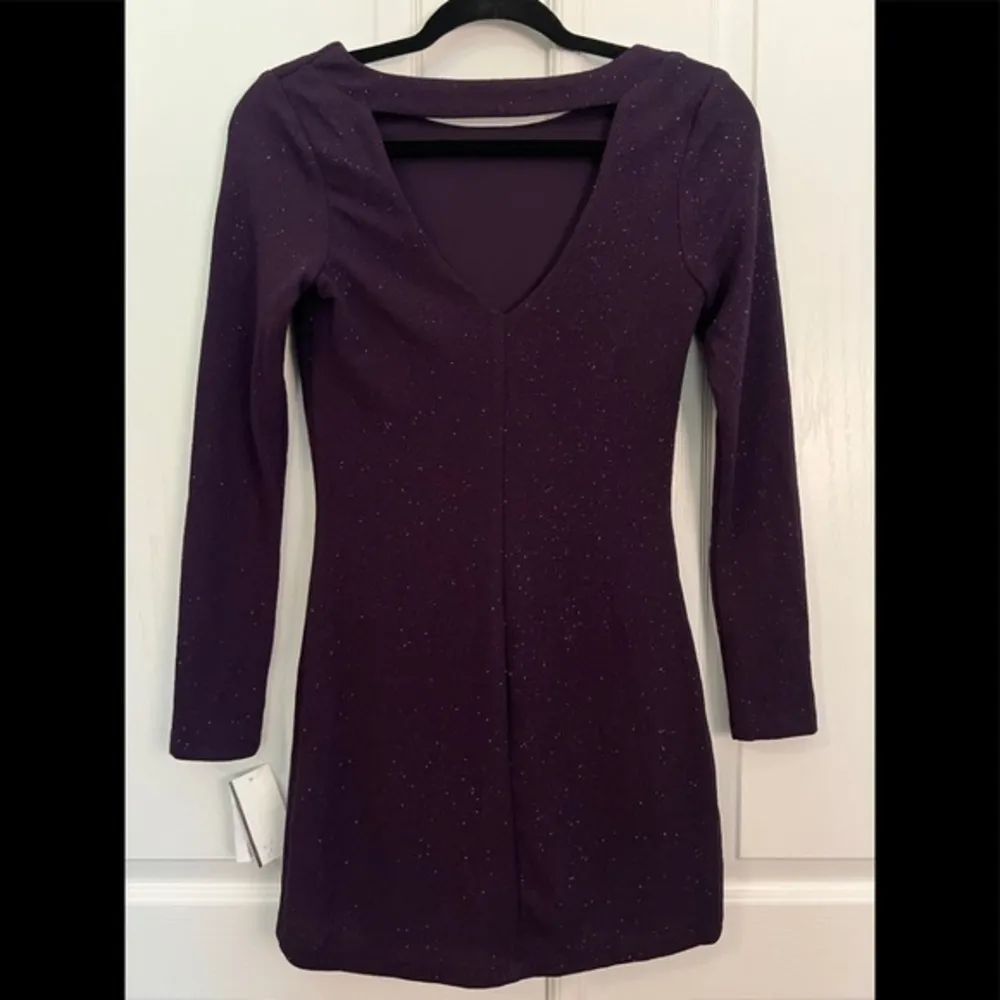 SPEECHLESS 1 Glitter Plum Bodycon Party Dress - Image 6