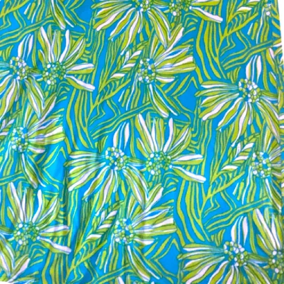 Lilly Pulitzer Twyla Dress Green Blue
Palm Silk Cotton Size S - Image 8