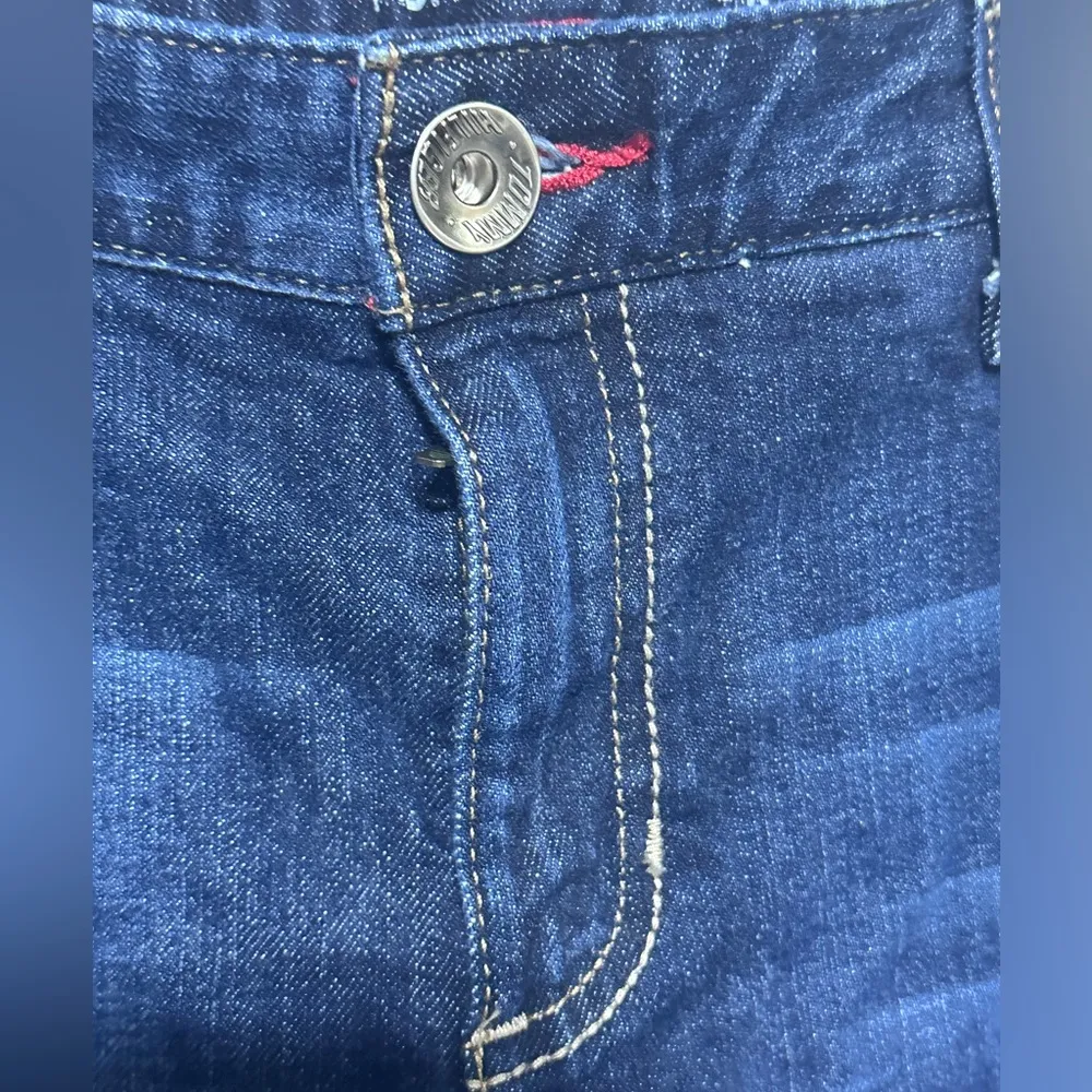 Tommy Hilfiger Spirit Crop Dark Blue Denim Size 14 Excellent Condition - Image 9
