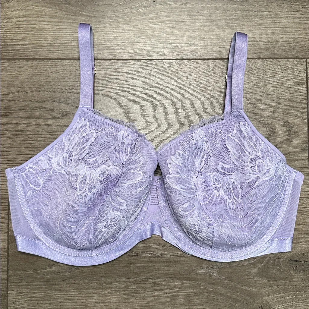 Soma‎ Lightly Lined Perfect Coverage Wild Lavender Lace Bra Size 38DDD - Image 2