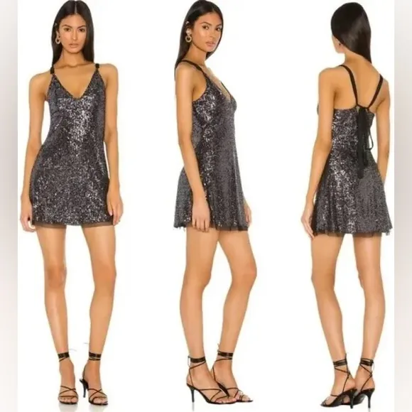 Free People Gold Rush Mini Dress E4 - Image 3