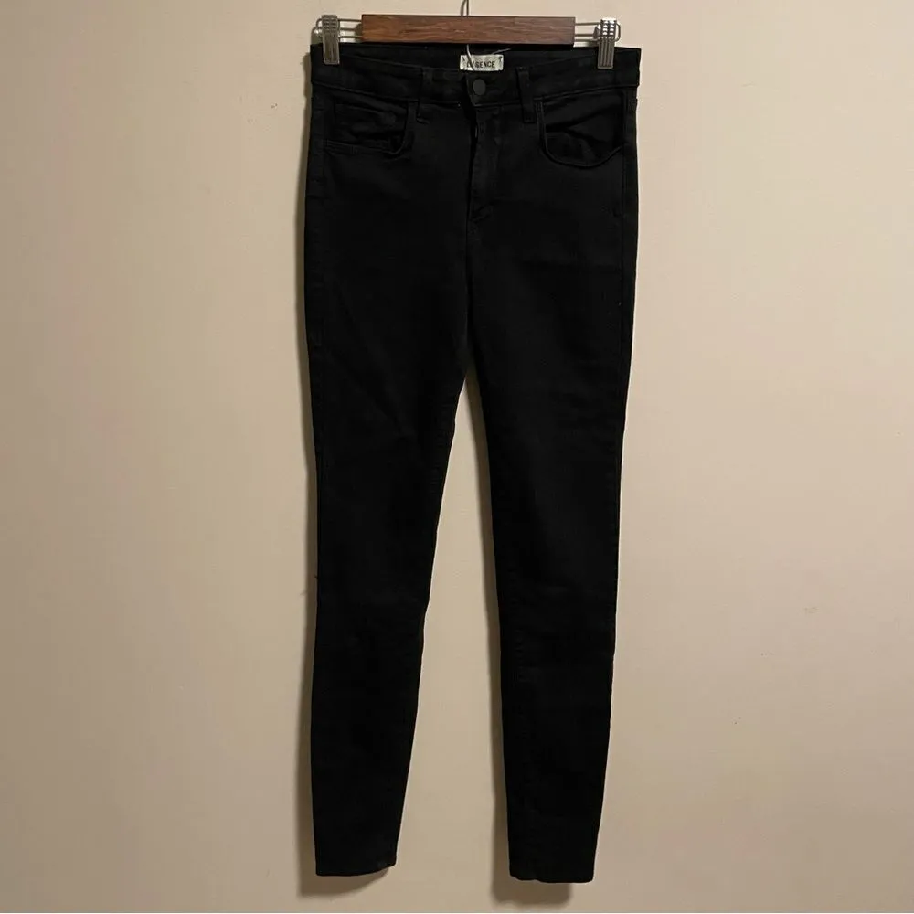 L'AGENCE Marguerite Skinny High Rise Jeans Noir Black Size 27 - Image 5