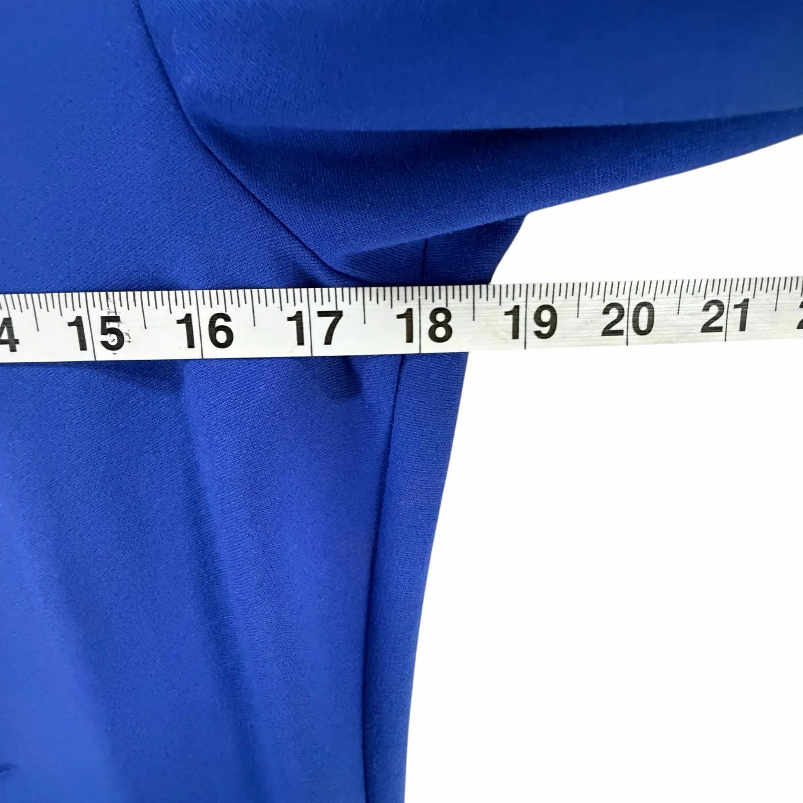 Armani Collezioni Vestito Dress 14 Blue Stretch Fitted Timeless Quiet Luxury - Image 7