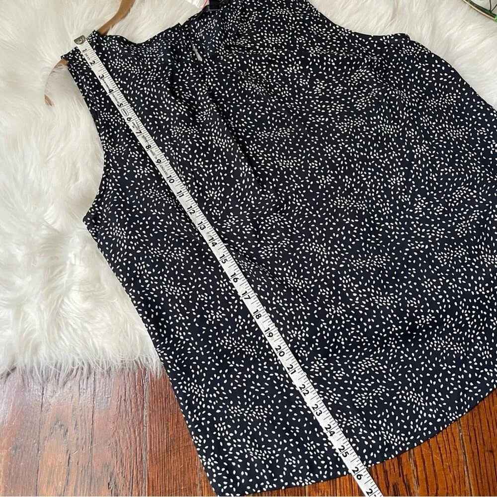 41Hawthorn Sleeveless Cute Navy & Cream Office Top NWT Blue Size L - Image 6