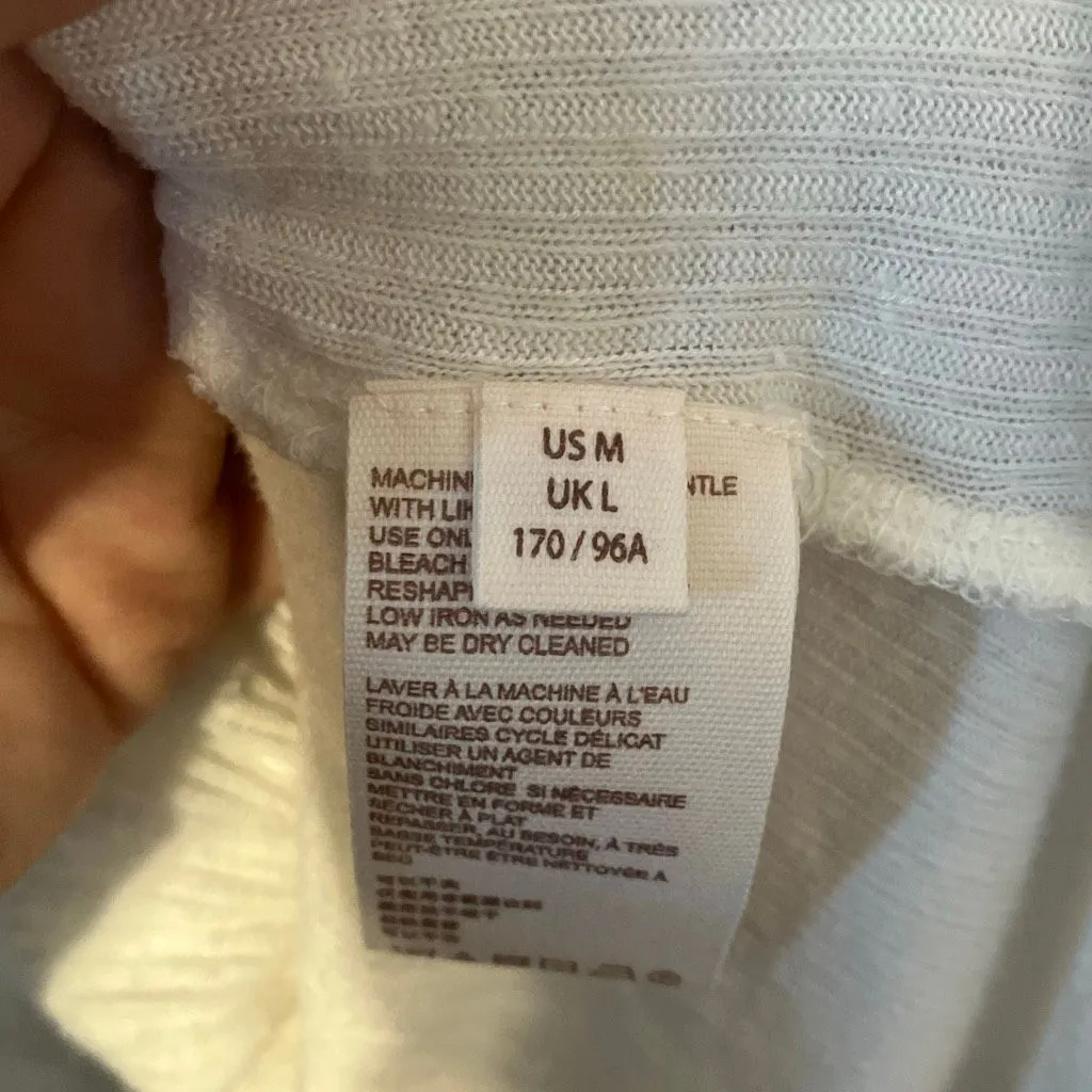 Free people set to stun white lace long sleeve tunic linen blend embroidery over - Image 10