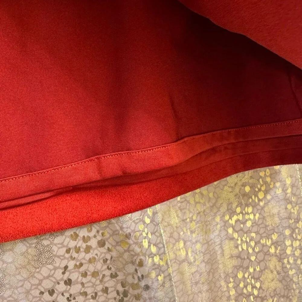 Bebe Burnt Rust Orange Suede Lined Stretch Mini Skirt Size 10 - Image 5