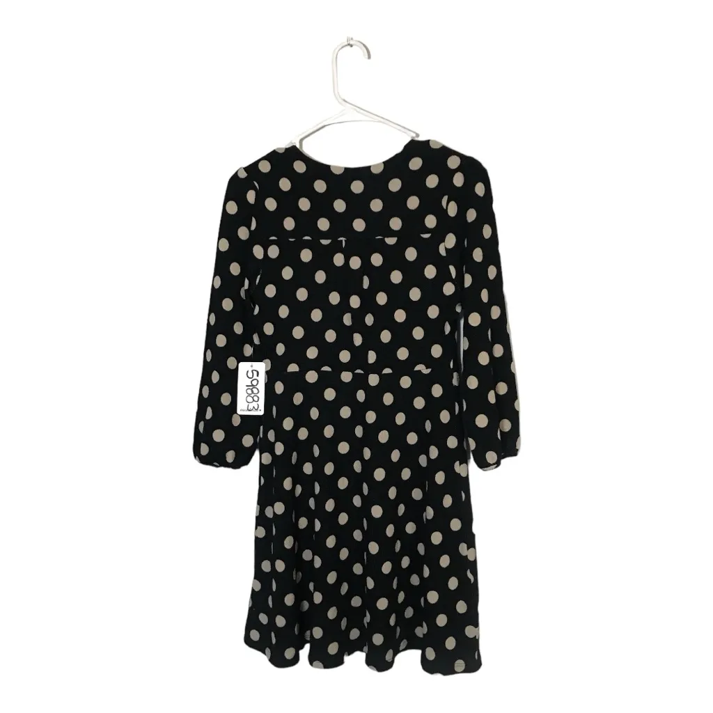 Monteau Women’s faux wrap dress size M work preppy school Black Size M - Image 2