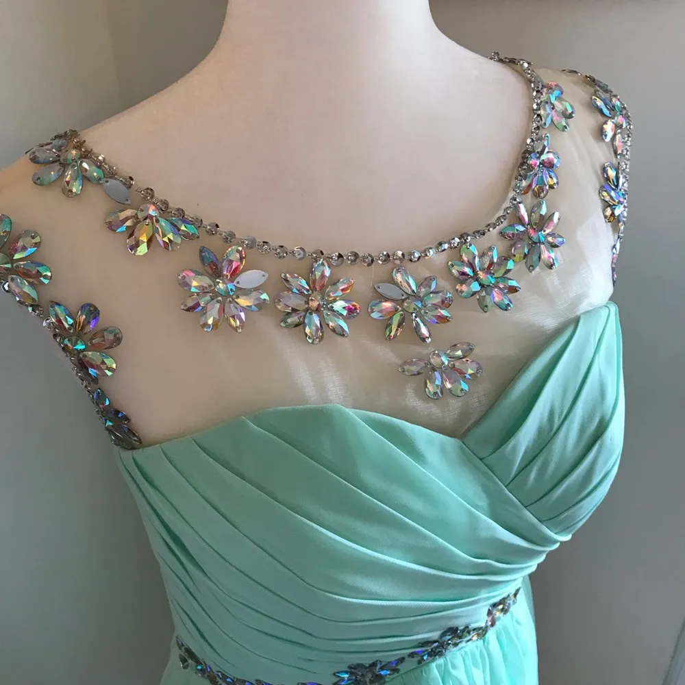 Prom Dress Vnaix illusion embellished jeweled formal dress Taylor swift Eras Tou - Image 5