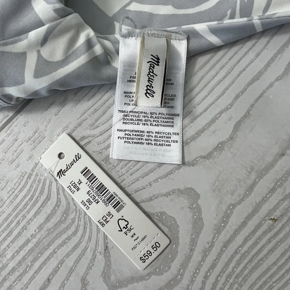 Madewell NWT Reversible Bikini Top Abstract Flora XL - Image 5