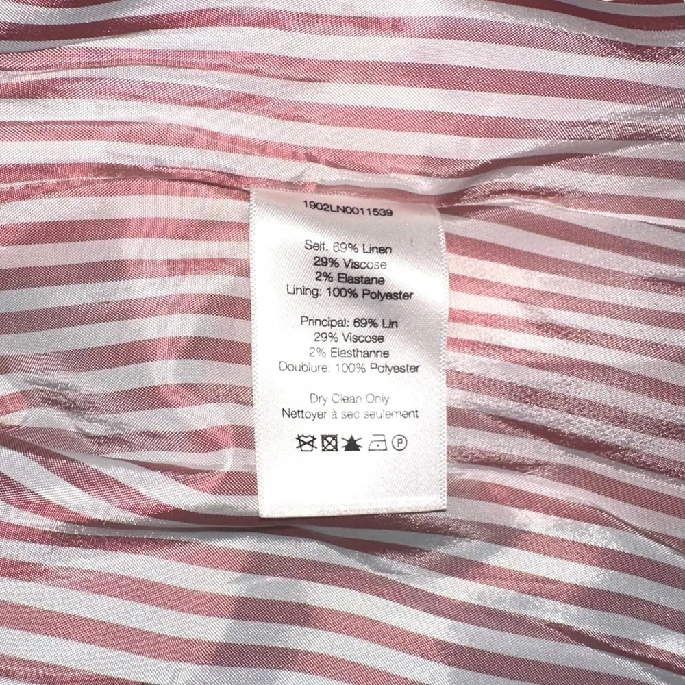 Veronica Beard Baltazar Dickey Linen Blend Rust One Button Blazer 4 - Image 6