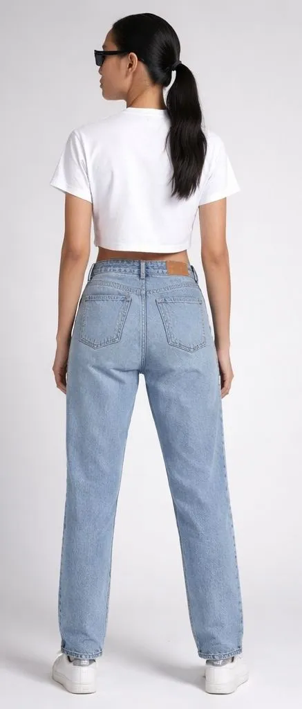 Marithé + François Girbaud Vintage Stonewashed Jeans High Rise Tapered J1736 Blue Size 10 - Image 1