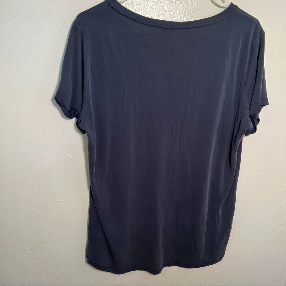 Hayden Los Angeles V-Neck T-Shirt Blue Gray - Image 7