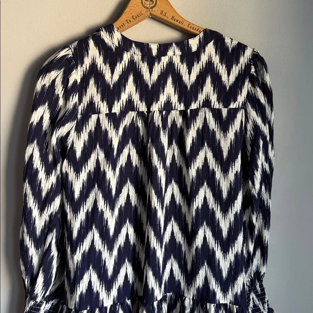 Tuckernuck Pomander Place Kenzo Ikat Navy Blue White Mini Dress - Image 15