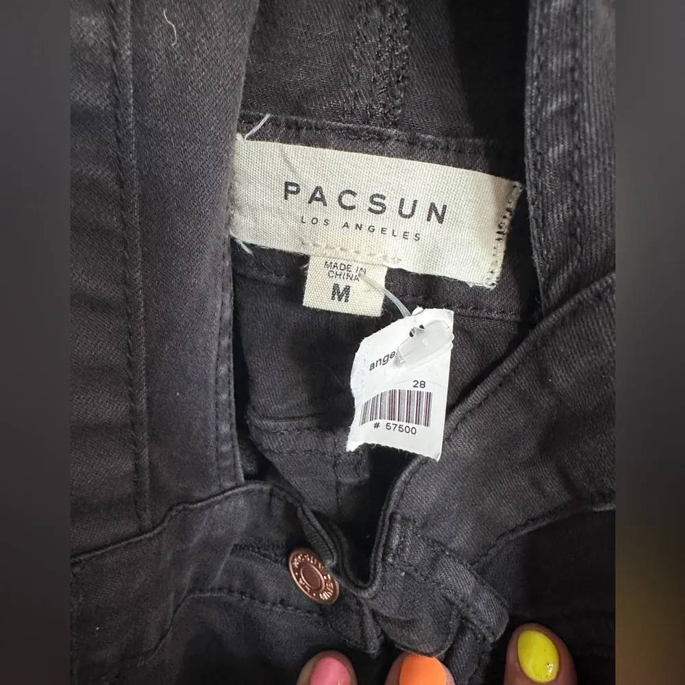 PACSUN black overall skirt size medium NWT - Image 4