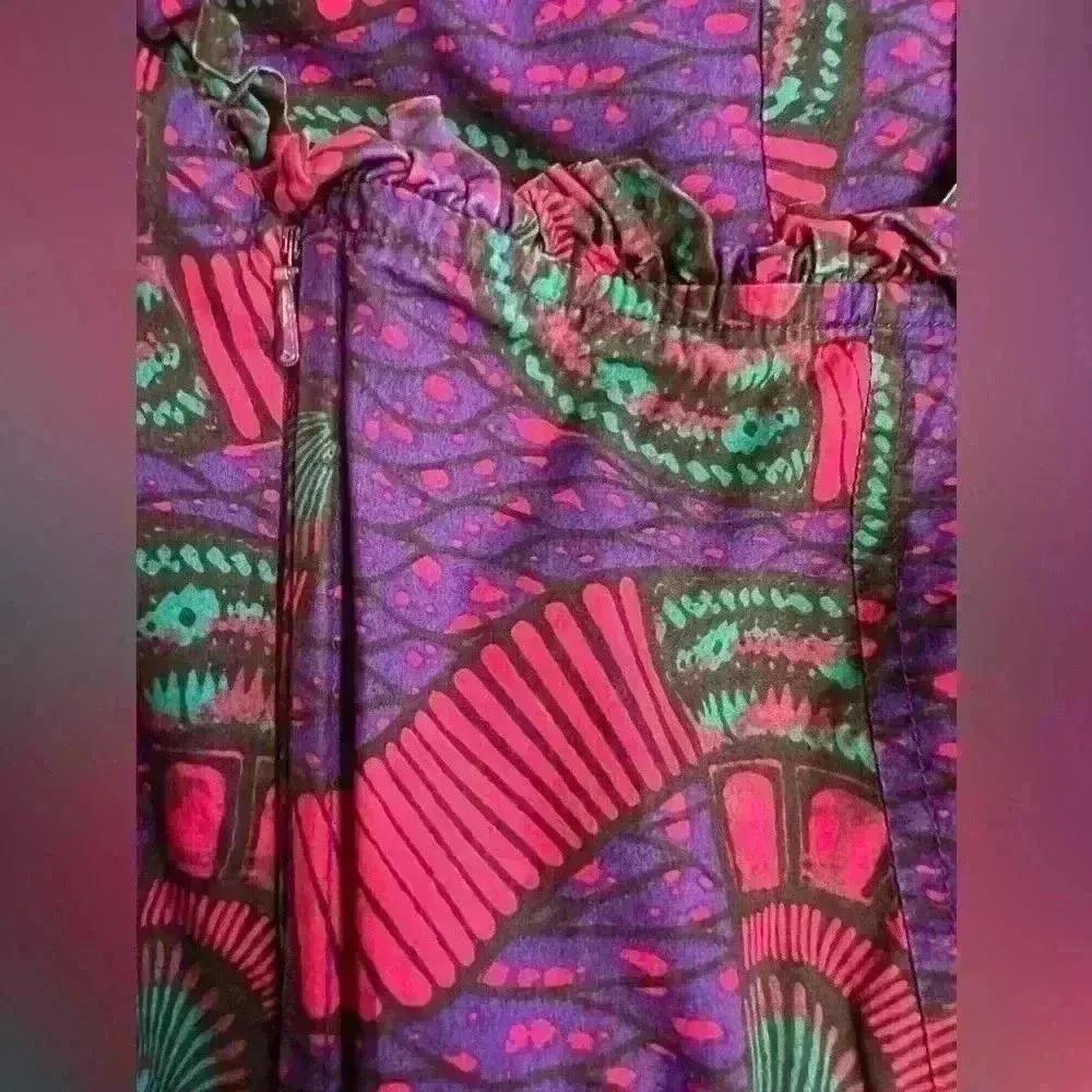 Ulla Johnson $425 Ellyn Dress Purple Pink Cotton Midi Bohemian Resort Tropical - Image 8