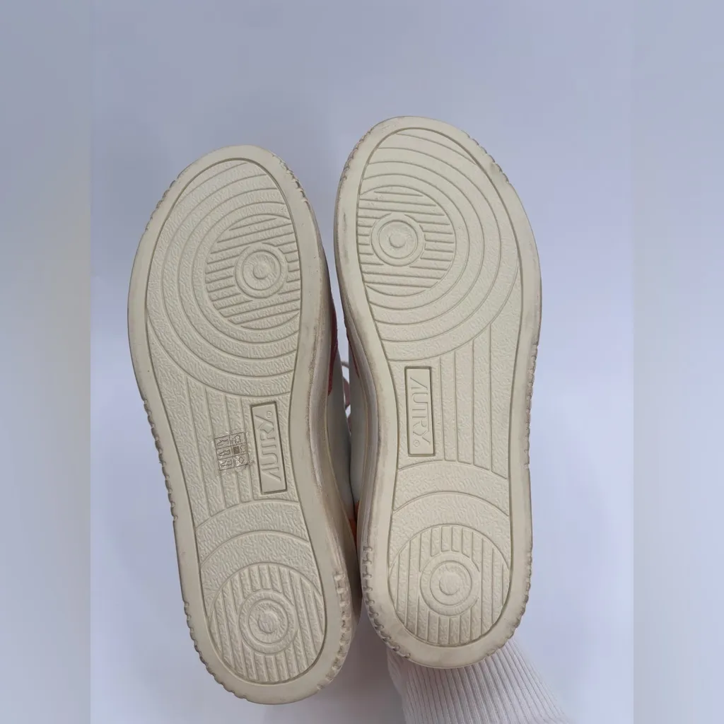 Autry Pink + Marigold Medalist Super Vintage Lace Up Sneakers - Image 8