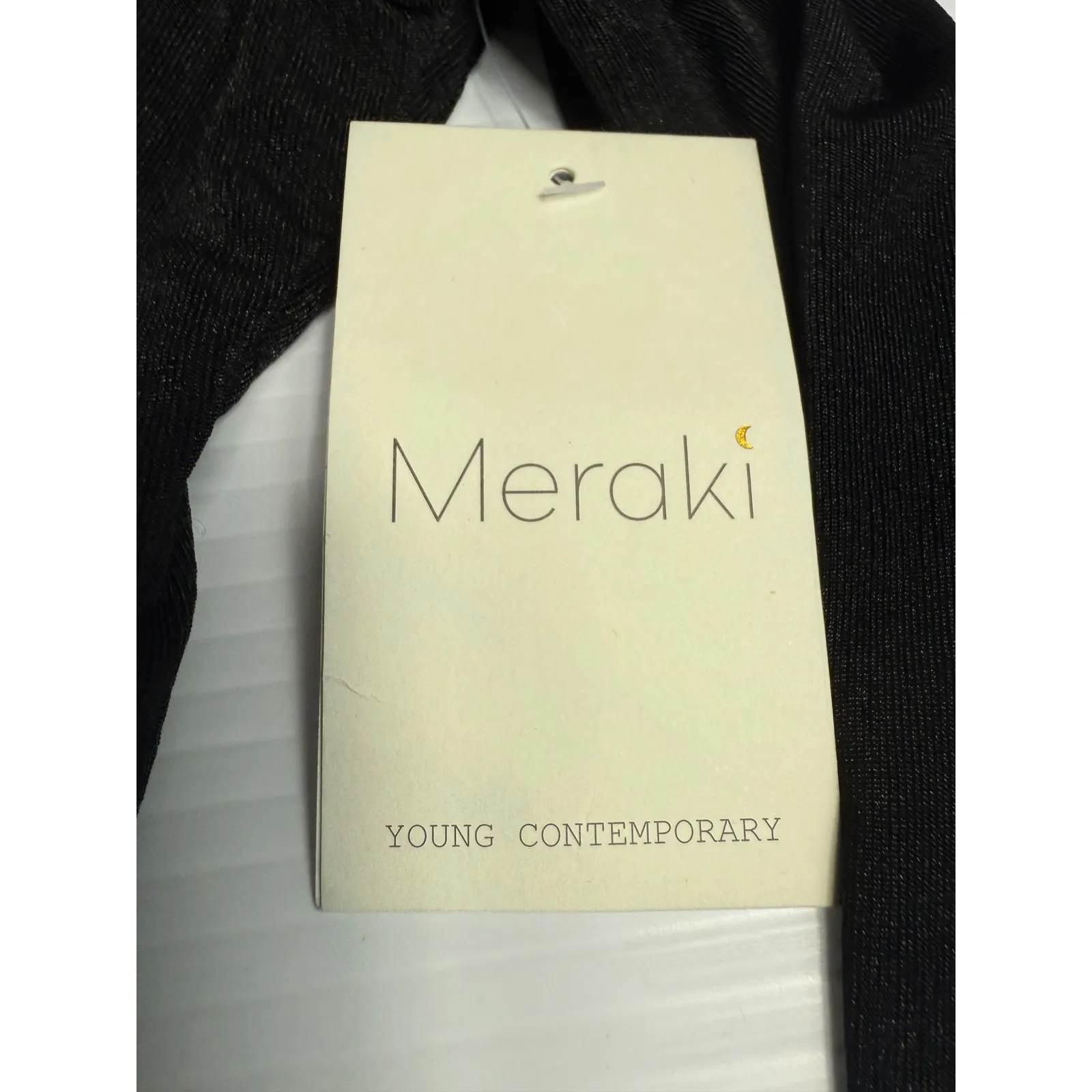 Meraki Young Contemporary‎ Black One Shoulder Long Sleeve Top NWT S - Image 2