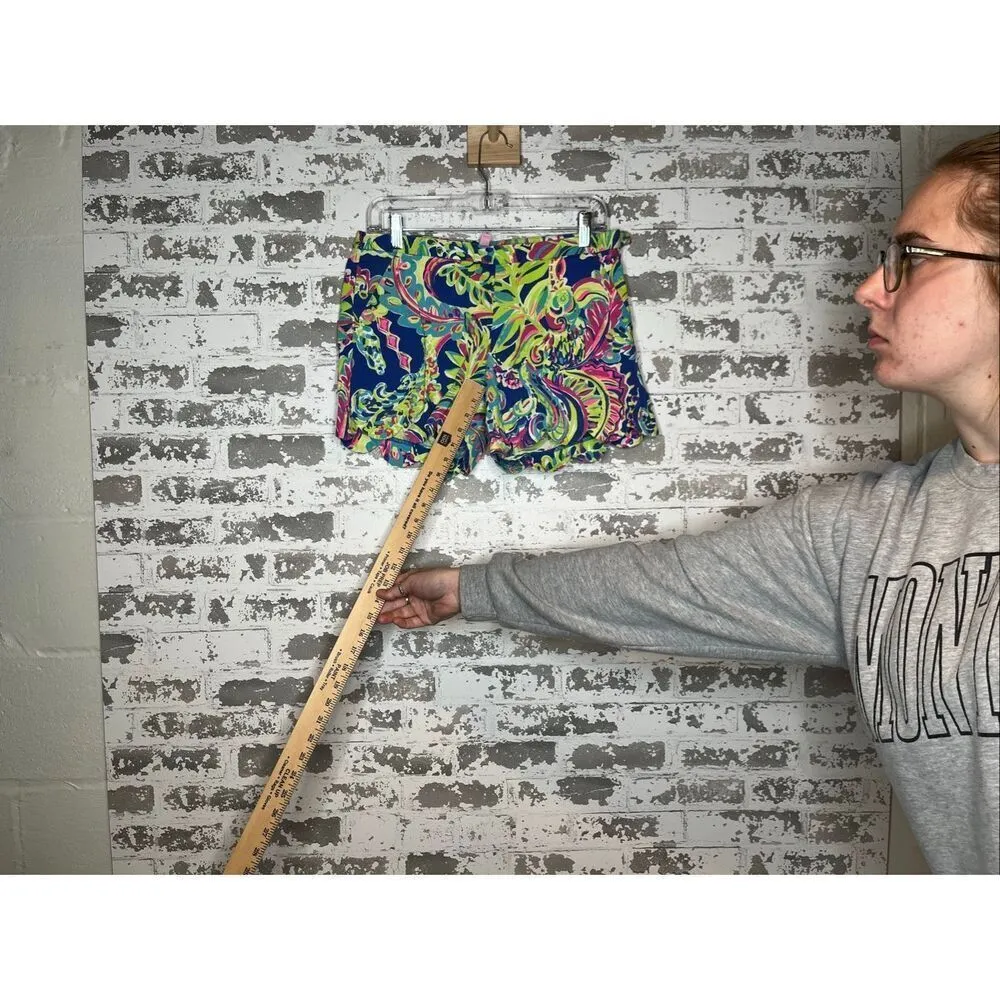 Lily Pulitzer | women bright colored shorts with scalloped hem - Image 6