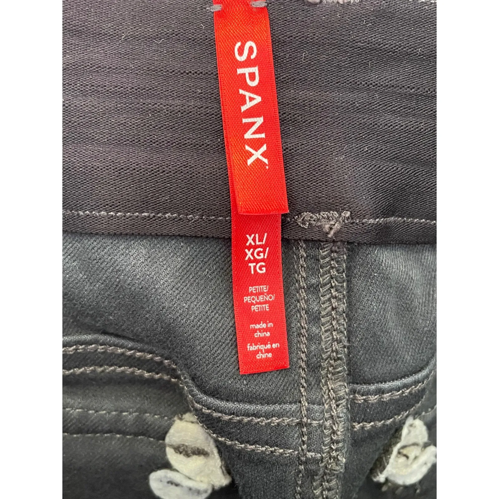 SPANX Perfect Black Cargo Pants Womens XL Petite Stretch - Image 4