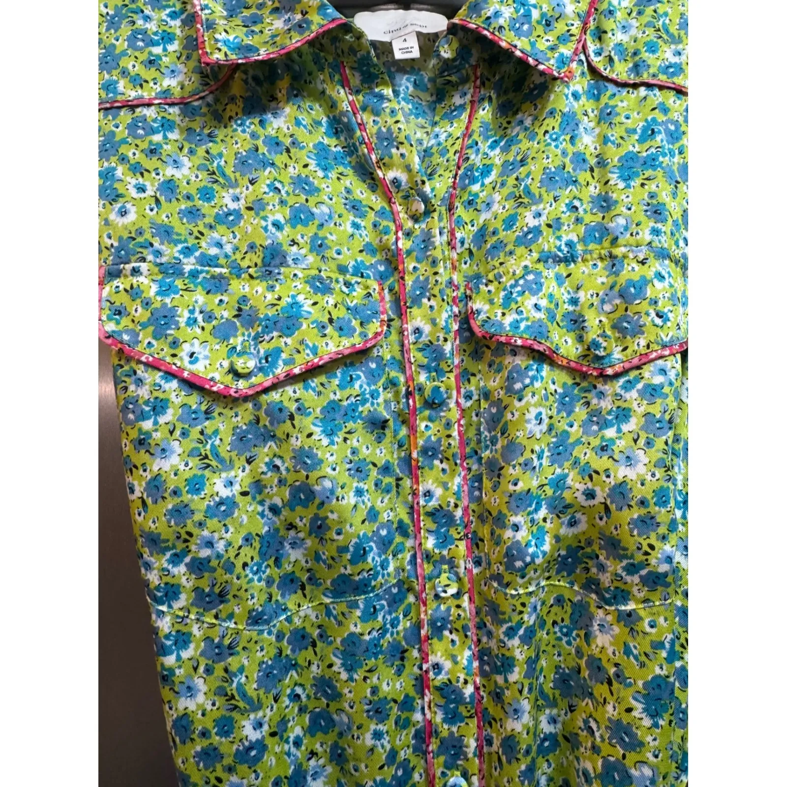 Cinq A Sept Hazel Dress‎ in Peridot & Multi Size 4. Green - Image 4