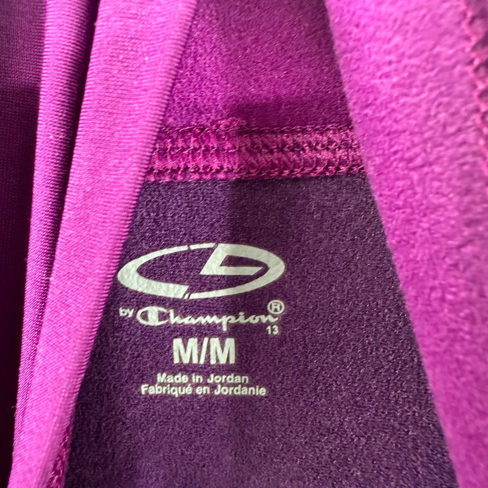 Champion Size Medium Sweater Purple Fleece Pullover‎ Cowl Neck Outerwear - Image 5