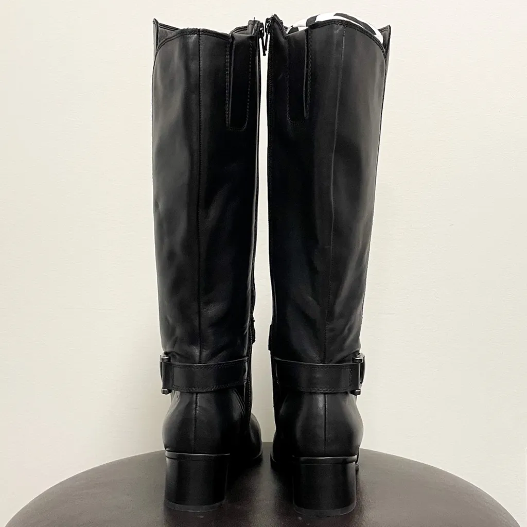 Naturalizer Black Leather Dane Boots 6.5 GUC 2 Inch Heel Mid Calf *no box* - Image 7