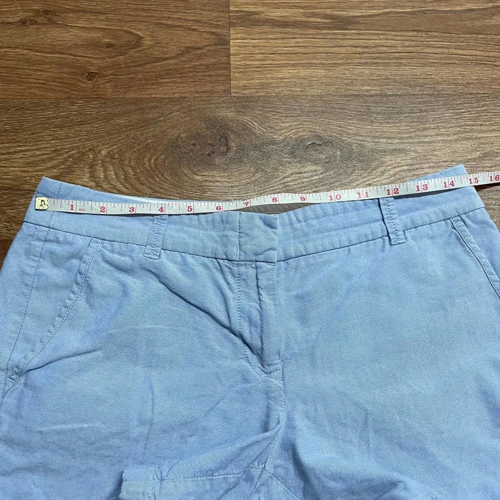 J.Crew Baby Blue Cotton Chambray Shorts Womens Size 4 Style A1544 - Image 6