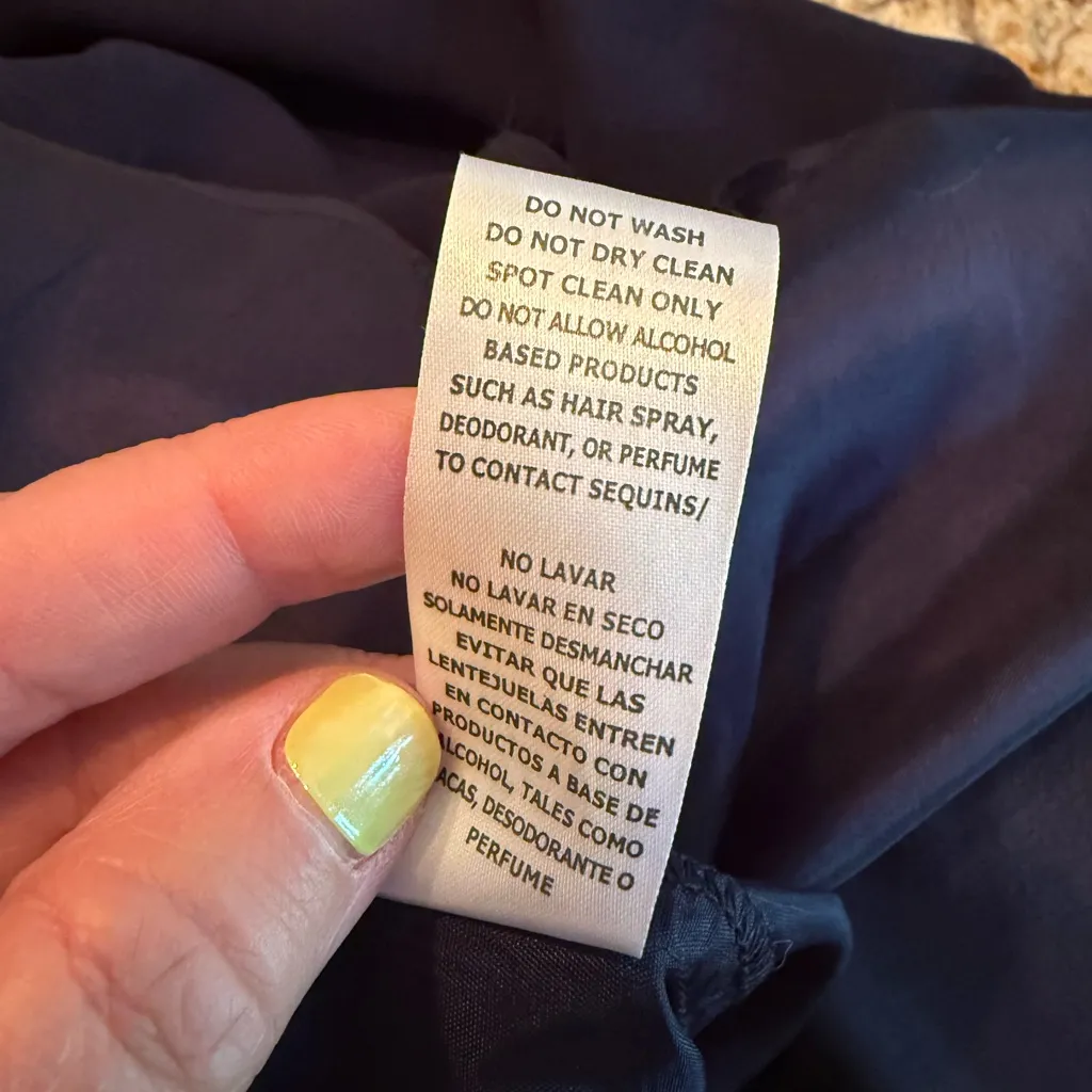 Size 14 Dressbarn 2-Piece Navy Gown & Sheer Jacket Mother of Bride NWT Vintage - Image 13