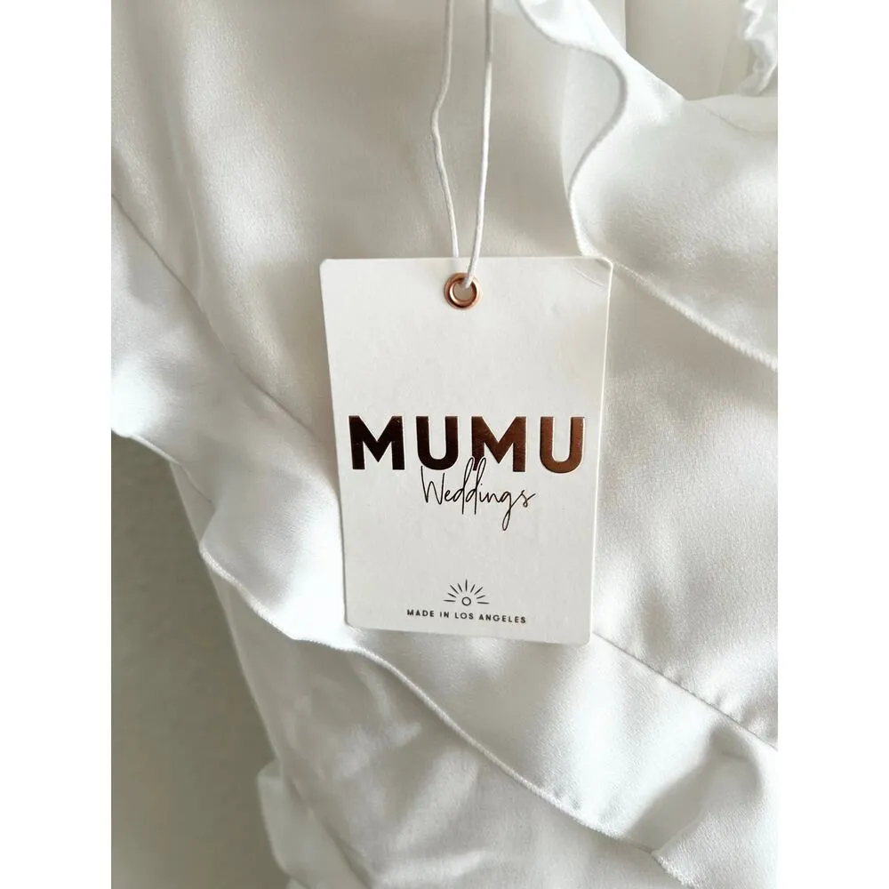 Show Me Your Mumu Romance Mini Dress in Ivory Luxe Satin XL NWT - Image 6