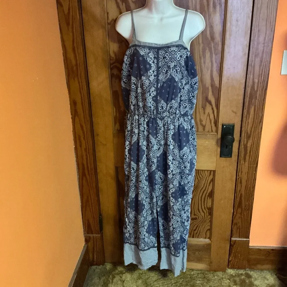 Victorias Secret Blue Bandana Print loungewear jumpsuit - Image 6