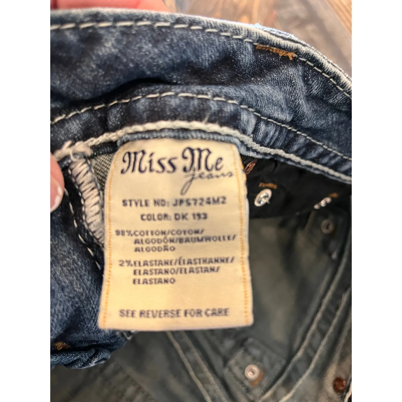 Miss Me Jean Bermuda Shorts Women 28 Embellished Cowgirl Western Aztec Summer - Image 12