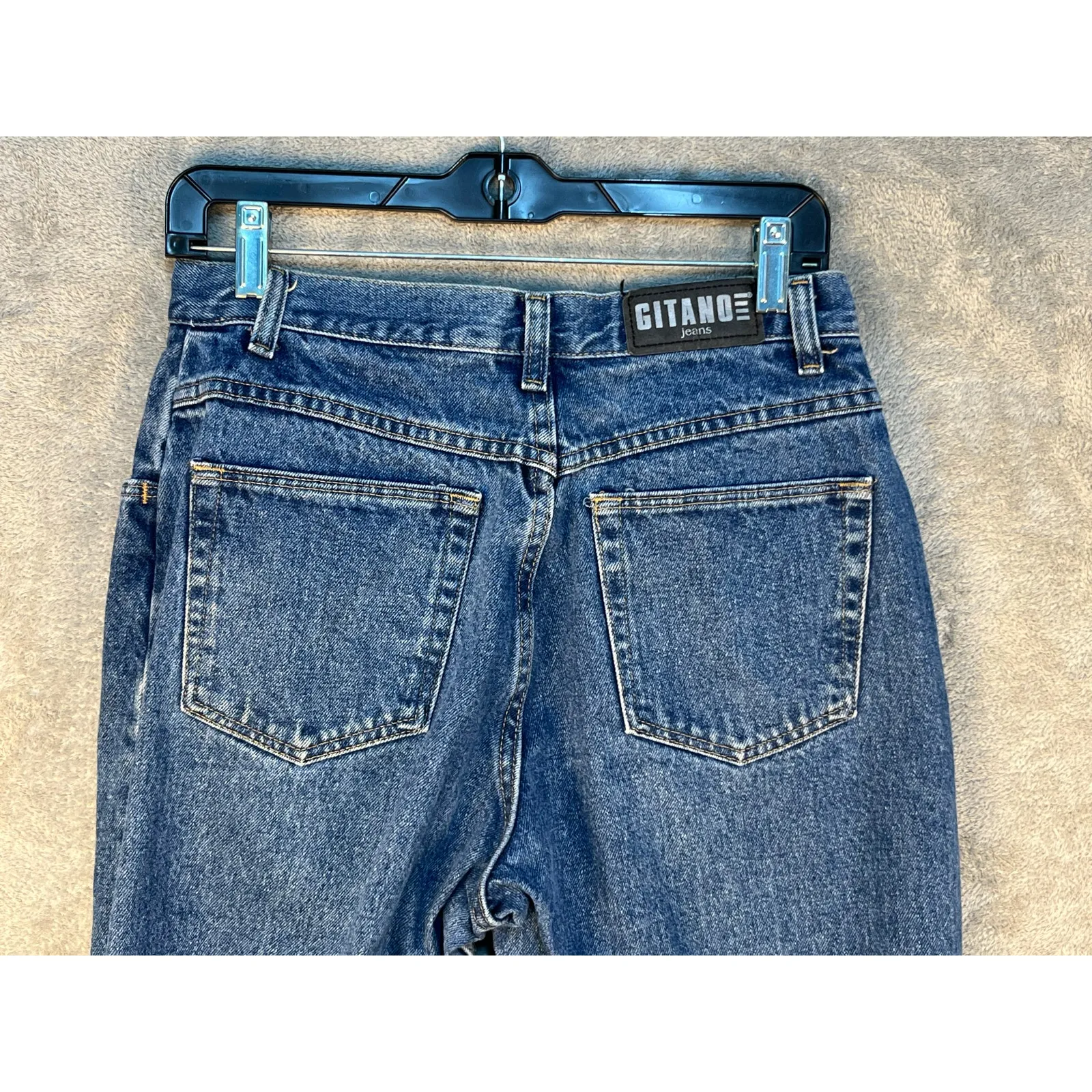 VTG Gitano Jeans Size 29 High Rise Straight Leg Medium Wash 80s 90s Blue - Image 5