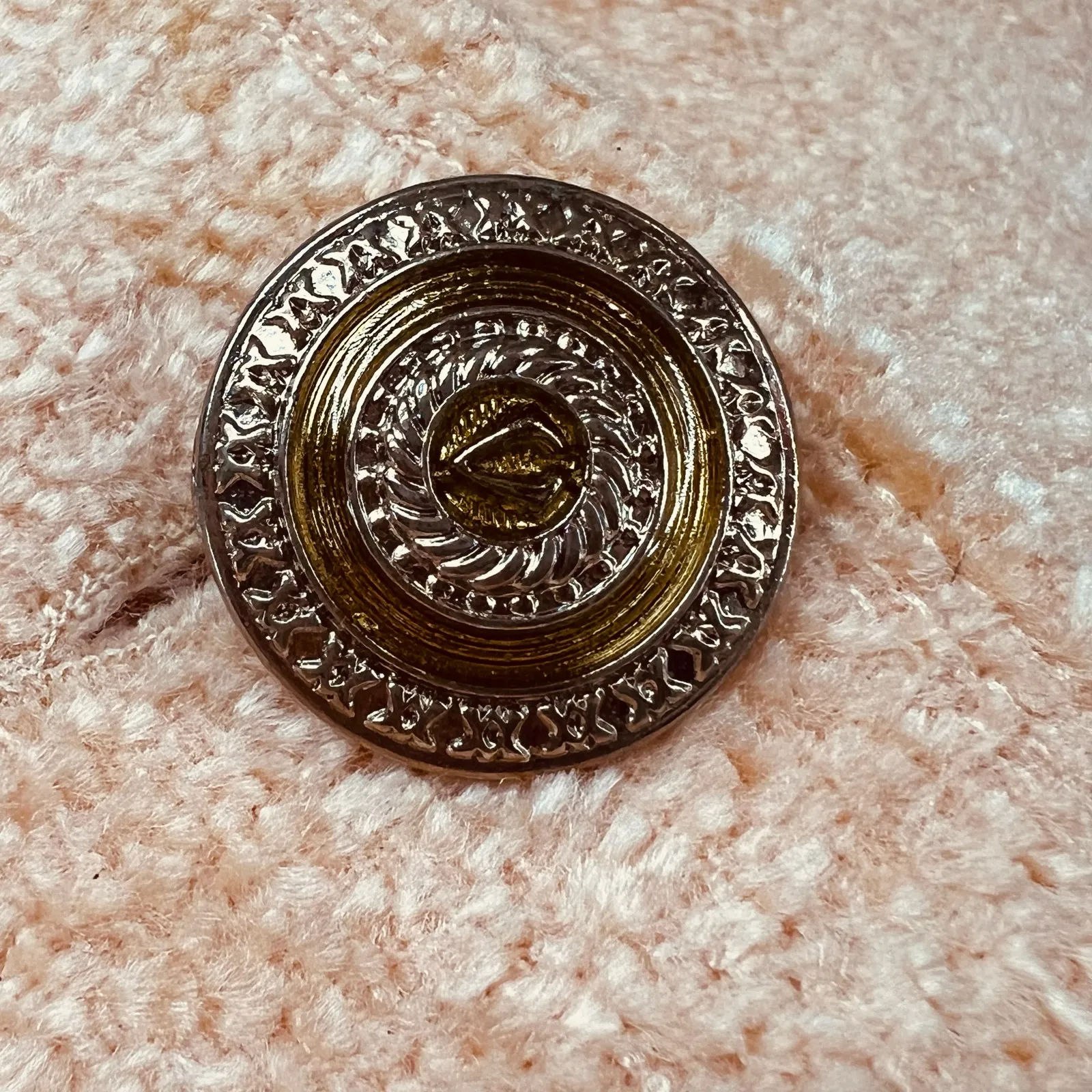 Vertigo Paris Blazer Women M Peach Soft Boucle Wool Blend Buttoned Jacket France - Image 5