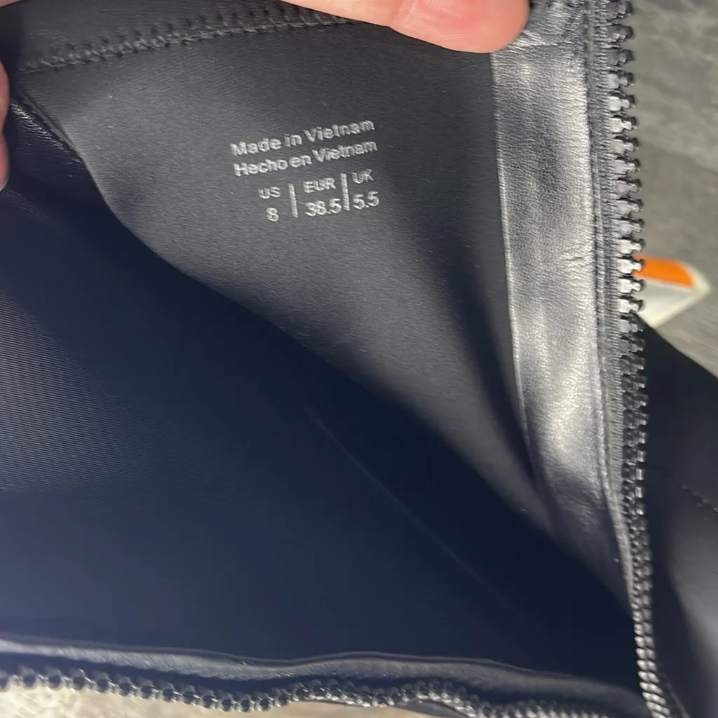 ALDO Love Planet Women's Open Toe Bootie Heel Black With Neon Orange‎ Heel Sz 8 - Image 6