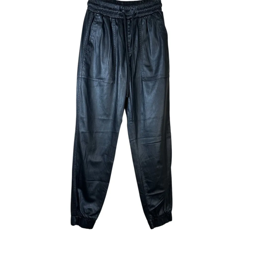BLANKNYC Faux Leather Jogger in Black Widow 24 Womens Vegan Pants - Image 6