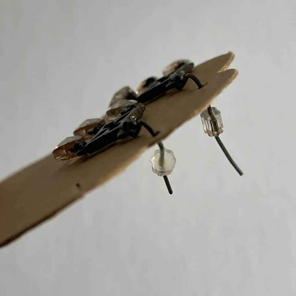 NWT Bronze and Crystal Drop Earrings Brown - Image 3