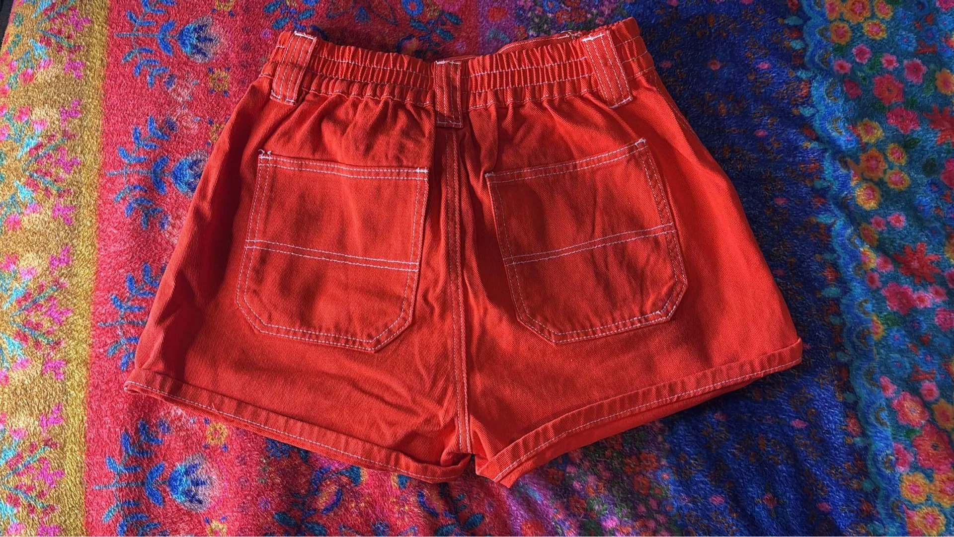 orange cargo shorts - Image 2