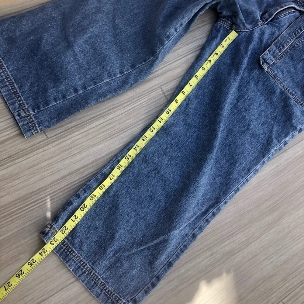 Paperbag Style jeans Size 8 NY&Co Blue - Image 7