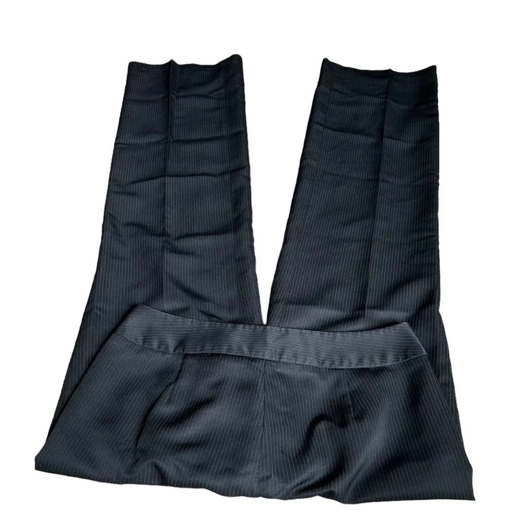 3/$15 NINE & CO lined black pinstripe dress pants - Image 2