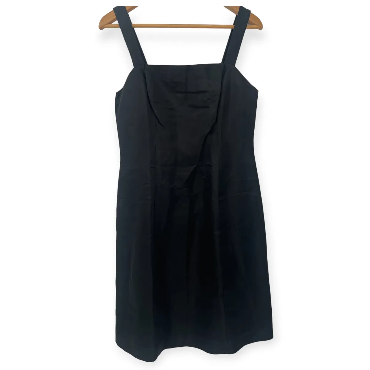 Isaac Mizrahi | 8 | VINTAGE 90's Minimalist Sleeveless Matte Satin Mini Dress - Image 2