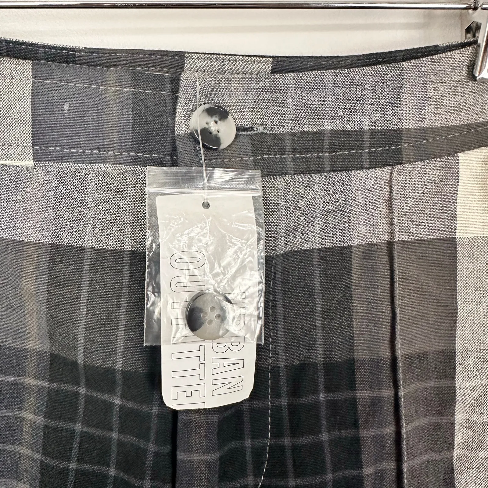 Urban Outfitters Tasha High Rise Kick Flare Pants Black Plaid Motif Size XS NWT - Image 9