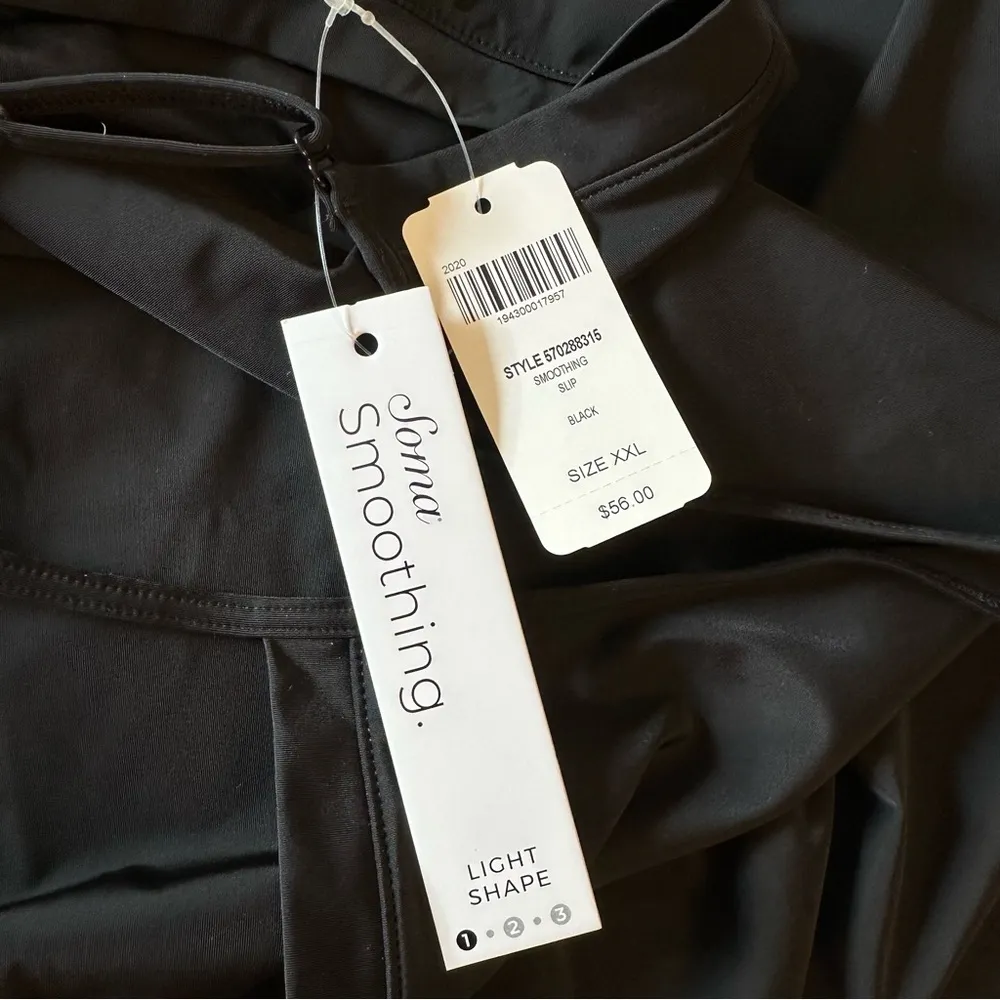 Soma Black Smoothing Slip Light Shape Cami Adjustable Strap size XXL NWT - Image 9