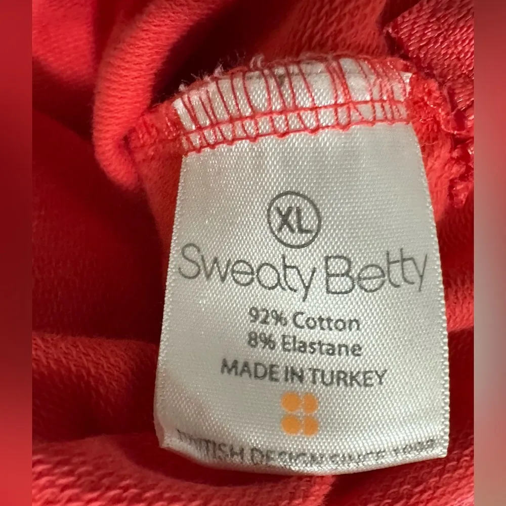 SWEATY BETTY Finsbury cropped sweatshirt with zip up sides size XL pink - Image 6