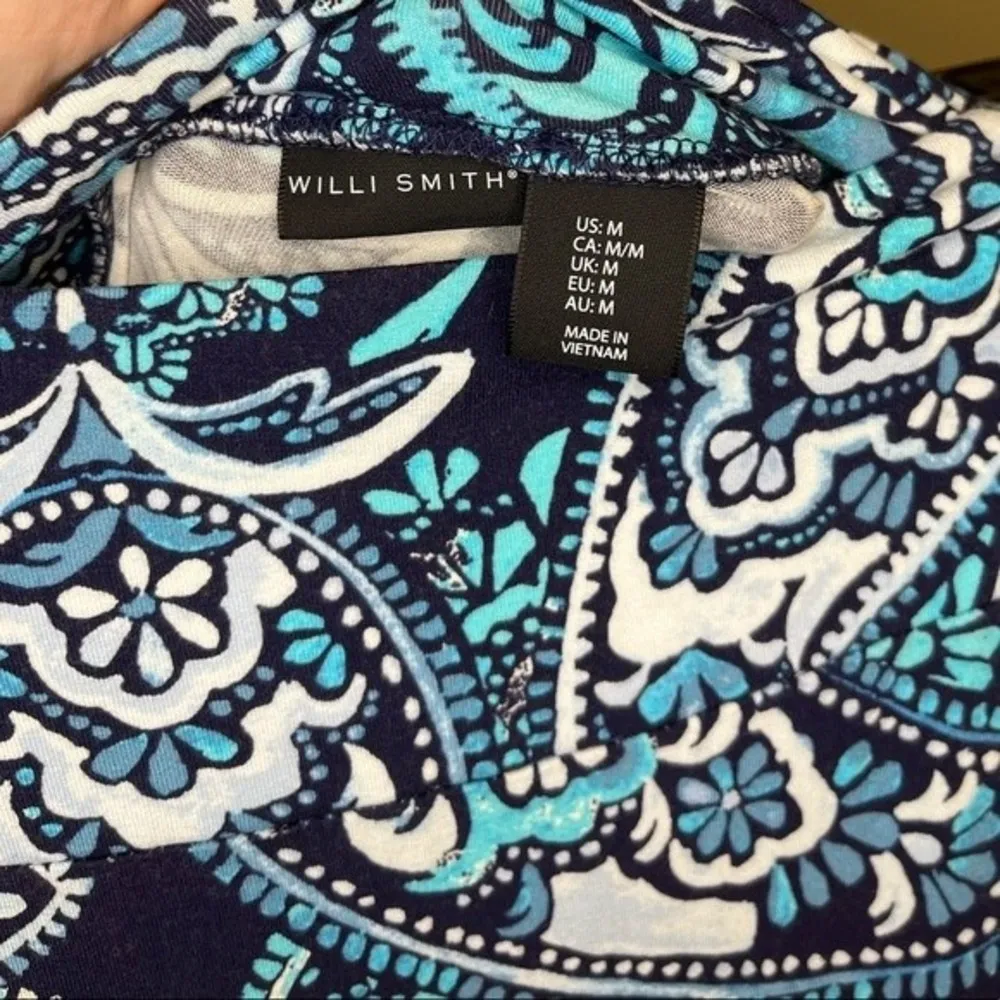 Women’s Blue Paisley Maxi Skirt Size Medium - Image 4