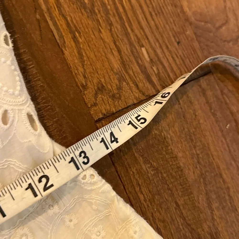 House of Harlow 1960 ivory eyelet drop waist midi dress 6 - Image 13